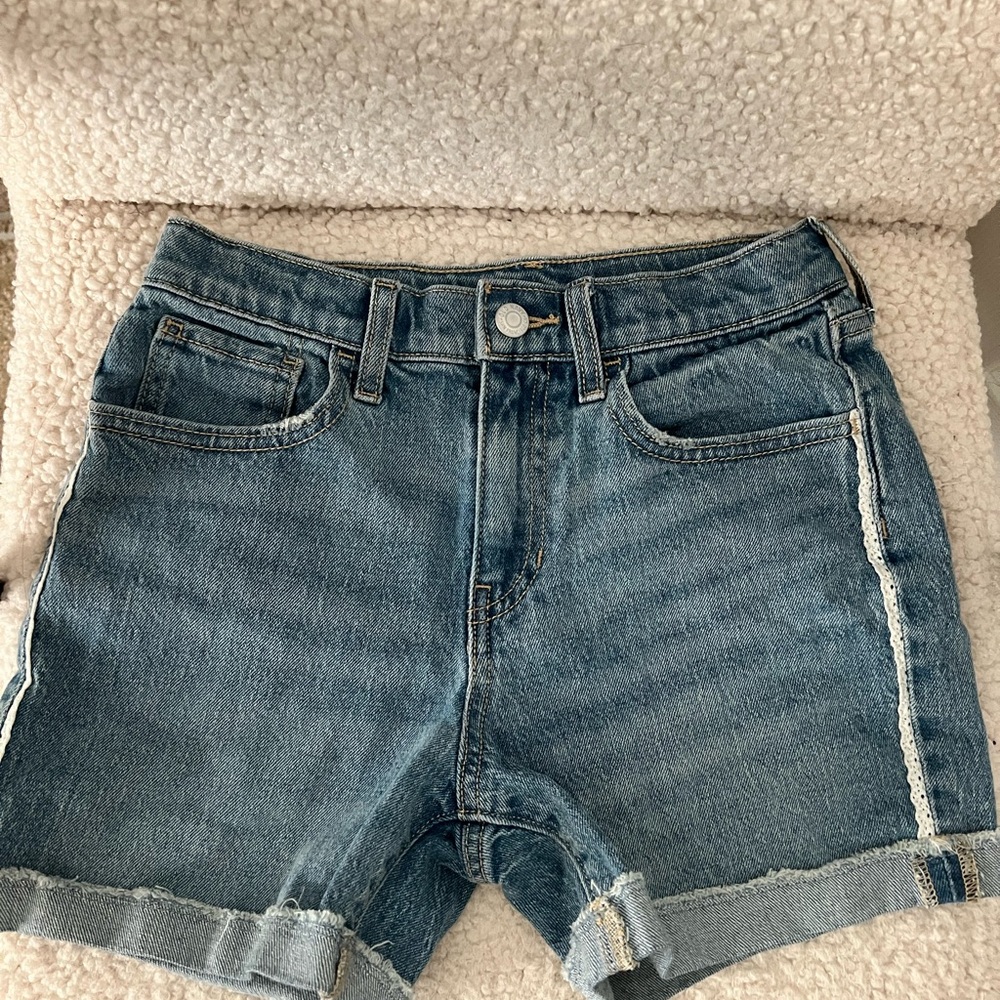 Denim Blue Girls Shorts
